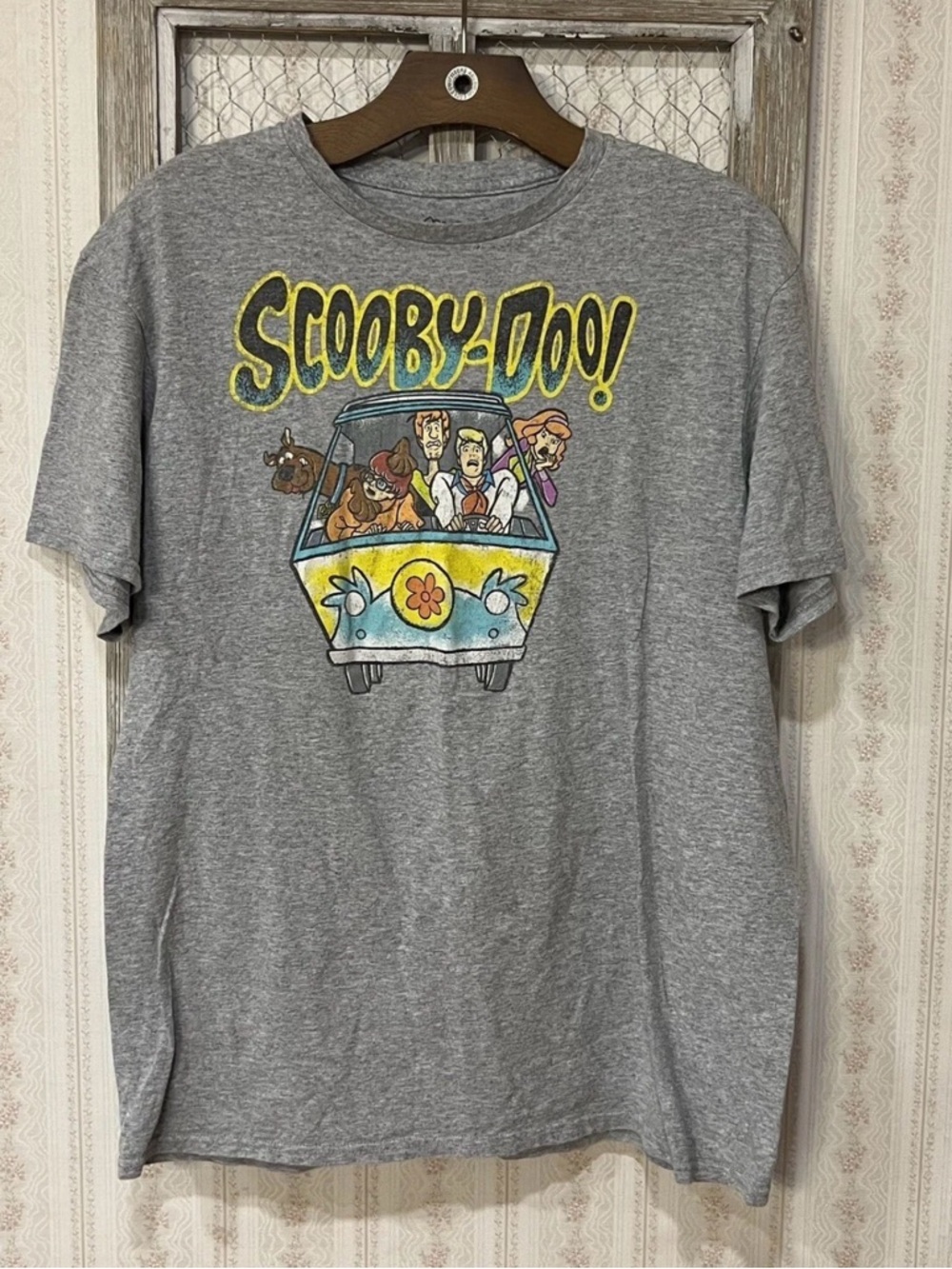 Scooby-Doo Graphic Tee - Gray with Yellow & Blue Van Print